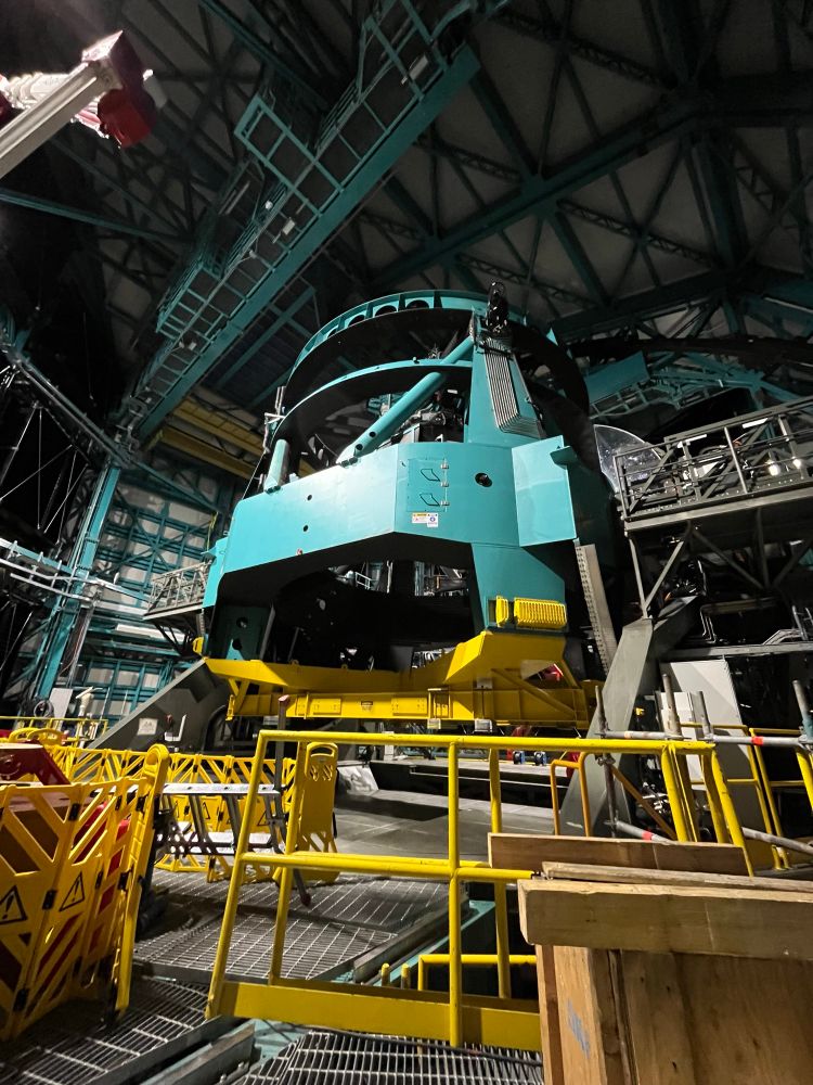 a picture i took inside rubin while it was still in construction last spring—the telescope shares the same teal accents as SOAR