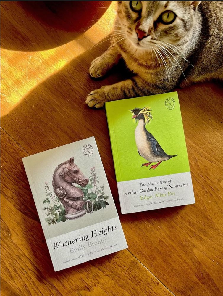 A lovely picture of two smith and Taylor classics editions, one Wuthering heights and the other the narrative of Arthur Gordon Pym, which I am involved in. 