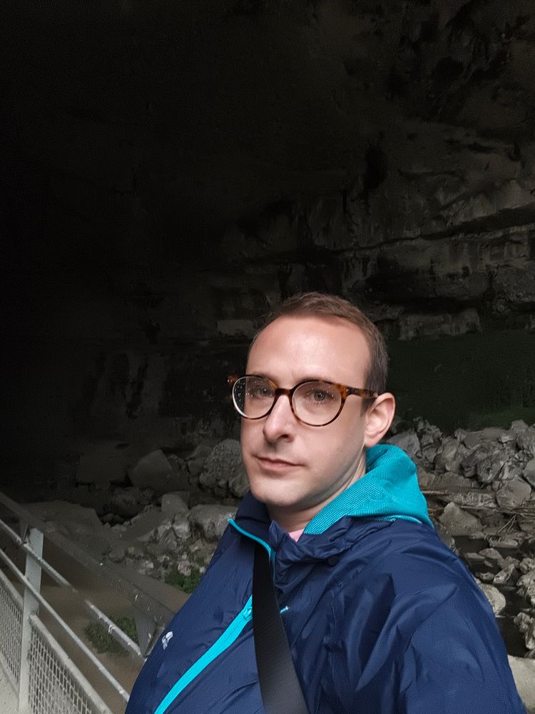 A selfie, in a cave. 