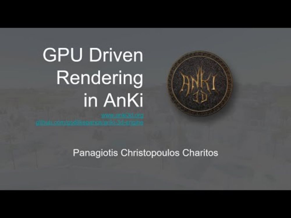 GPU driven rendering in AnKi 3D Engine
