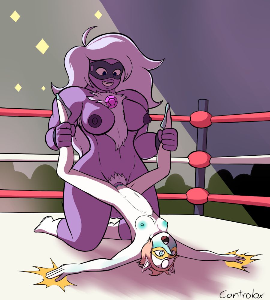 Pearl being defeated by amethyst's cock