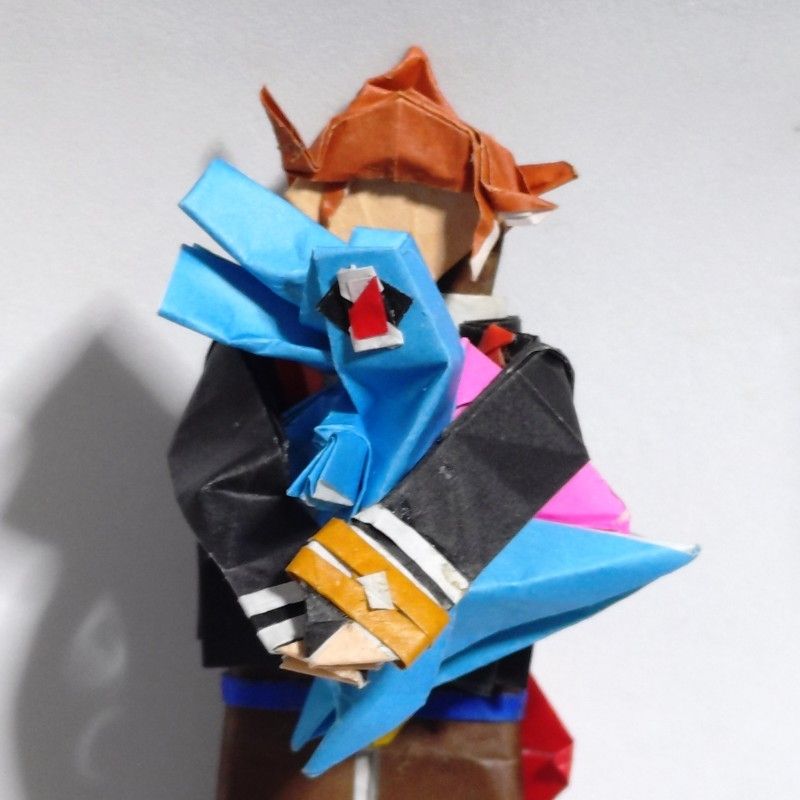 origami Totodile &PokemonTrainer/Me(pokémon Legends Z-A)