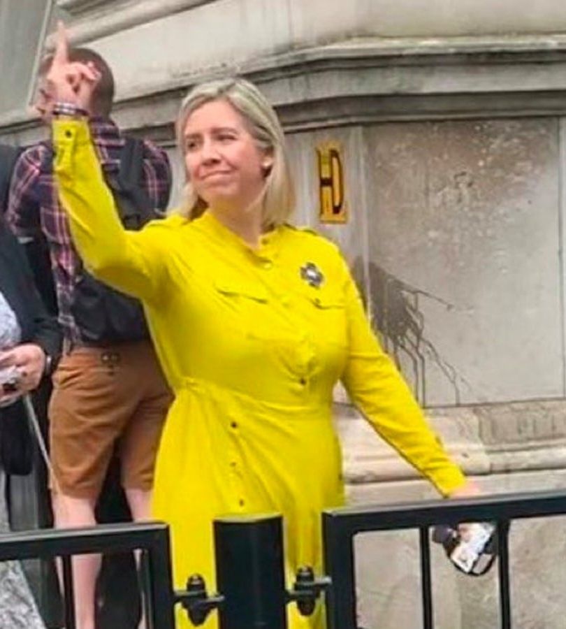Andrea jenkyns displaying  middle finger 