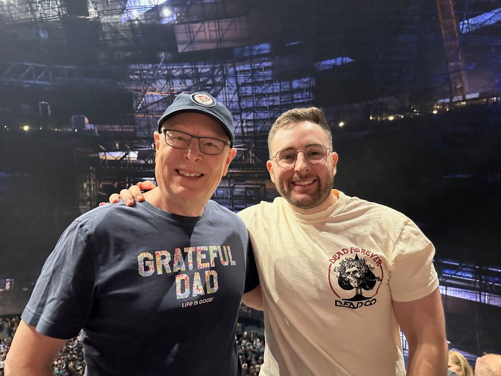 My son and I at Sphere on 8/1/24 to see Dead & Company.