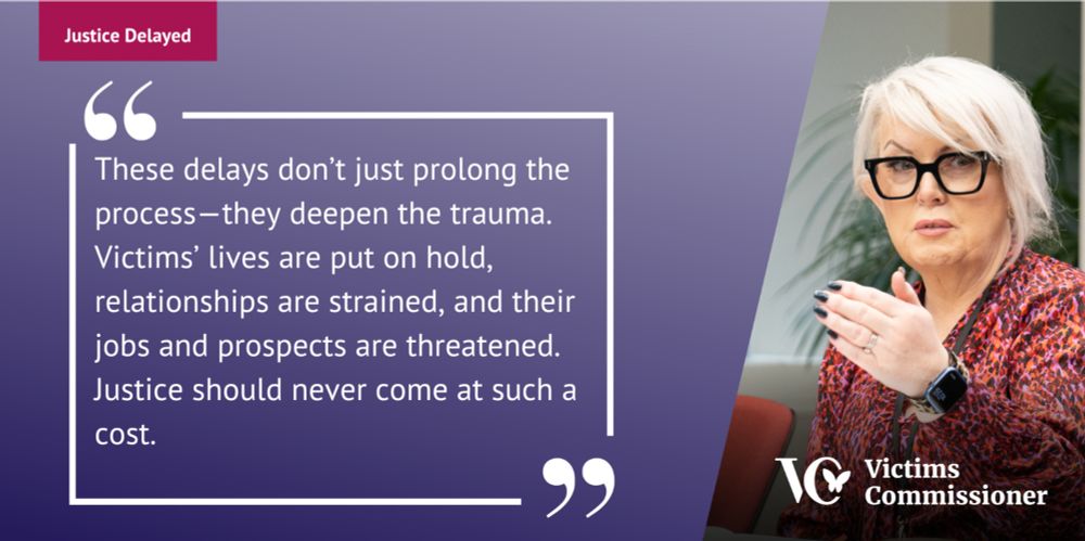 New research from the Victims’ Commissioner exposes the devastating toll court backlogs are taking on victims, victim services, and the
