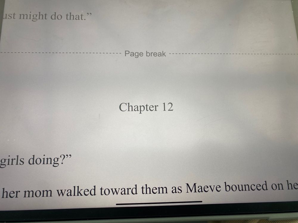 Photo of google doc showing chapter 12 heading
