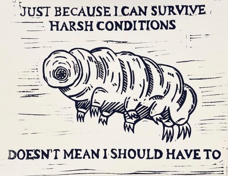 Tardigrade: just because I can survive harsh conditions doesn’t mean I should have to
