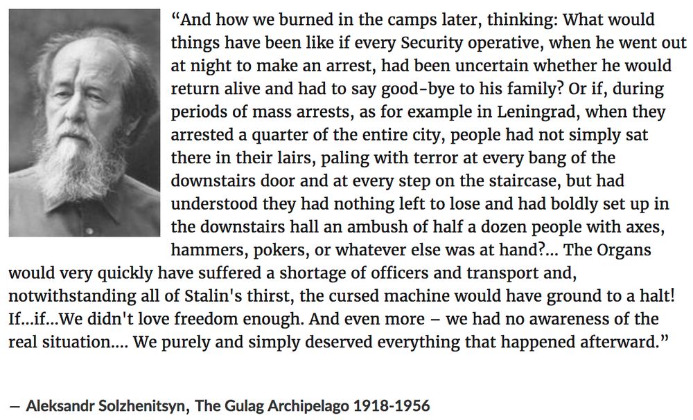 Quote from Solzhenitsyn from The Gulag Archipelago