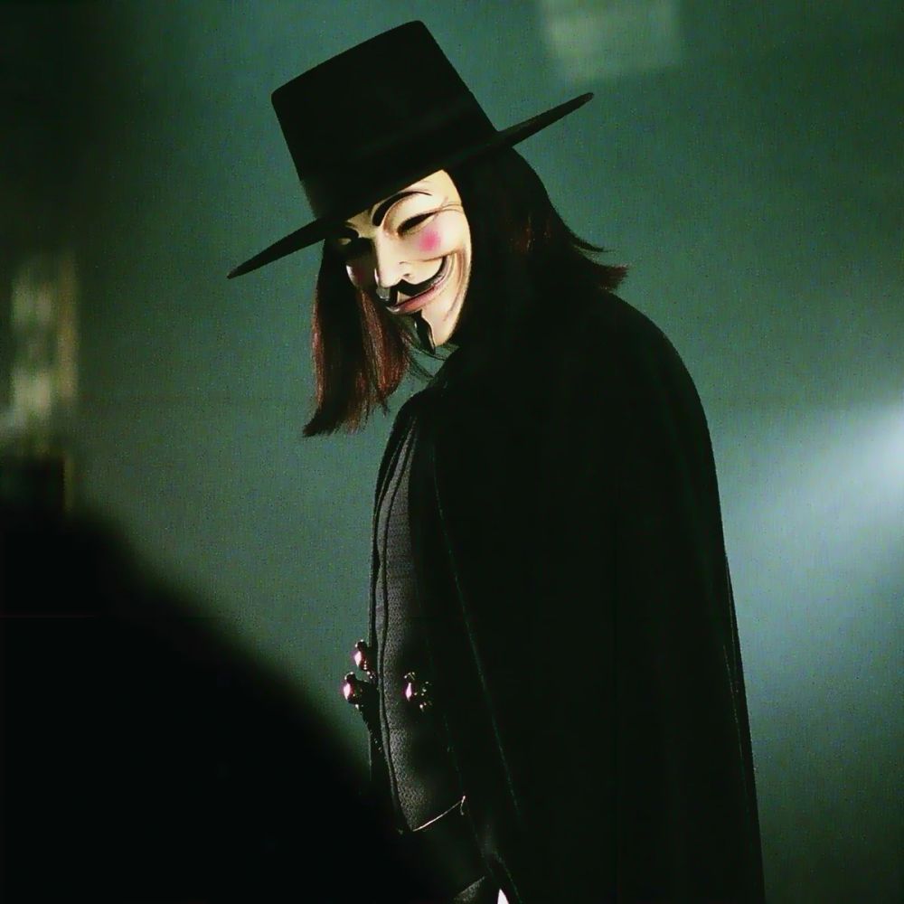 "V" from "V for Vendetta."