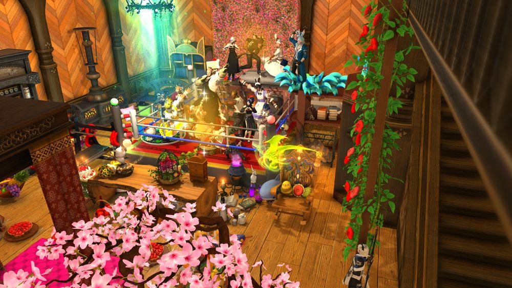 forward view of the packed chaotic layout of the basement