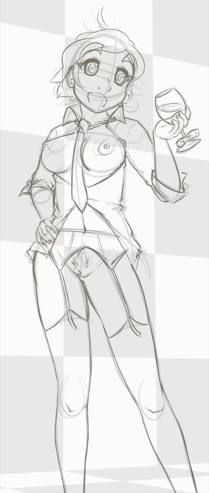 A tipsy and bottomless Parisa with her tits out. 