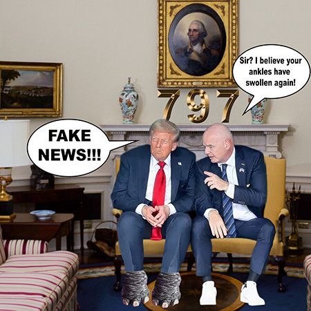 Show Art - Trump with elephant ankles and feet