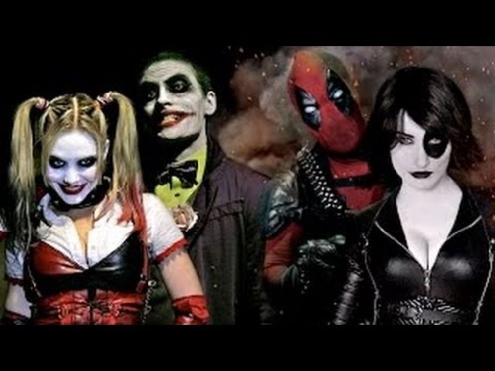 JOKER & HARLEY QUINN vs DEADPOOL & DOMINO - Super Power Beat Down (Episode 16) - Legendado