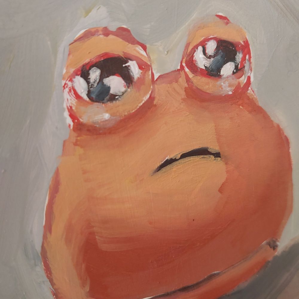 Pou triste, só que de perto agora