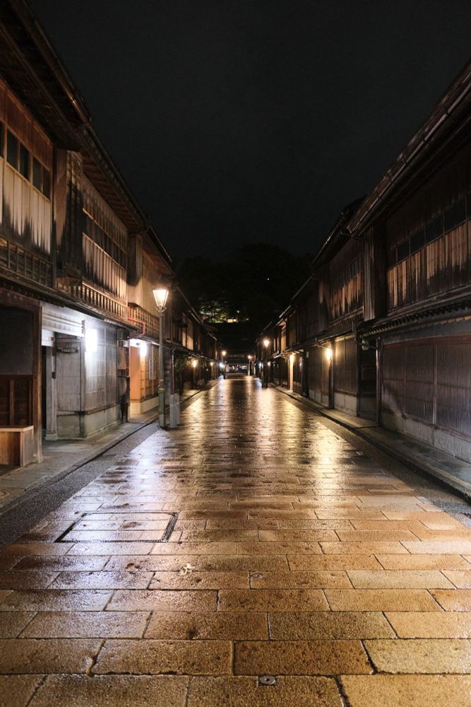 kanazawa, higashi chaya district view, japan 
