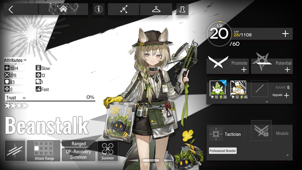 beanstalk :heart:
catgirl in gardening outfit, green overall, tool pouches, yellow gloves, and a crossbow. She is holding a box containing a grassy stone crab.