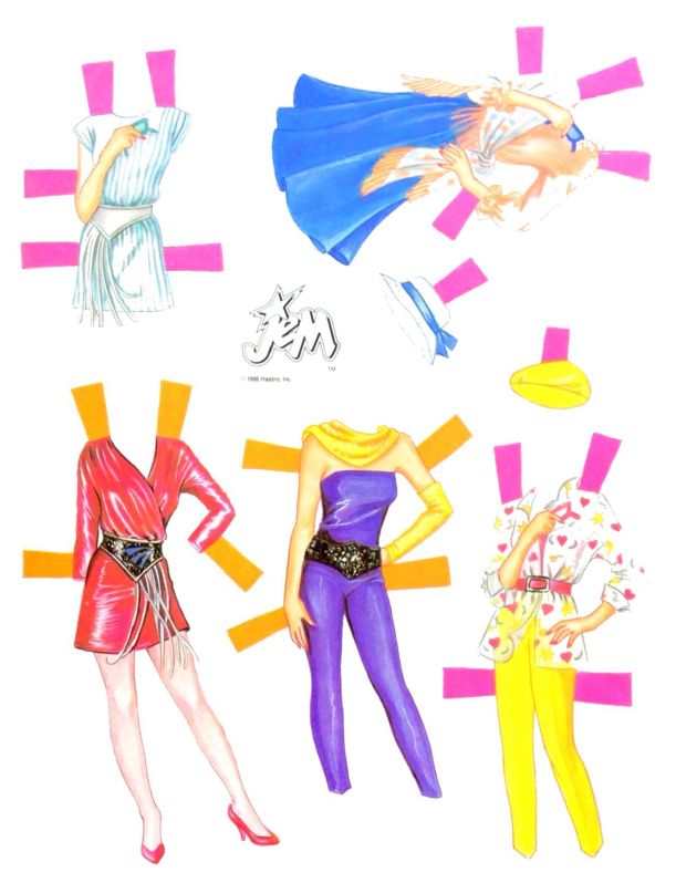 JEM Paper Dolls - Jem Outfits