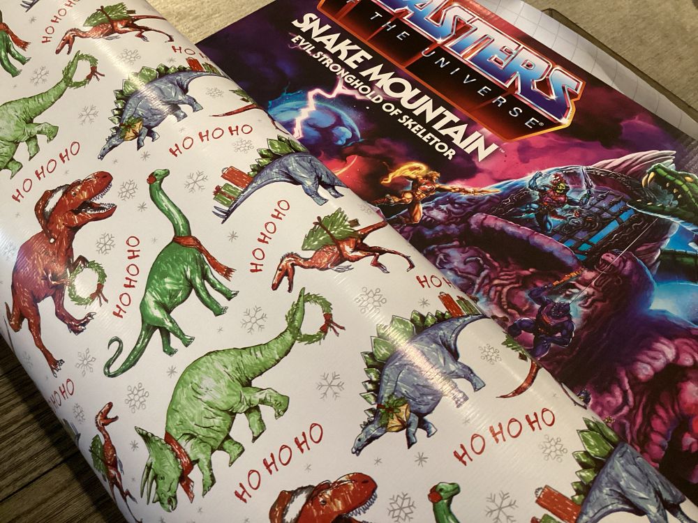 Dinosaur Christmas wrapping paper