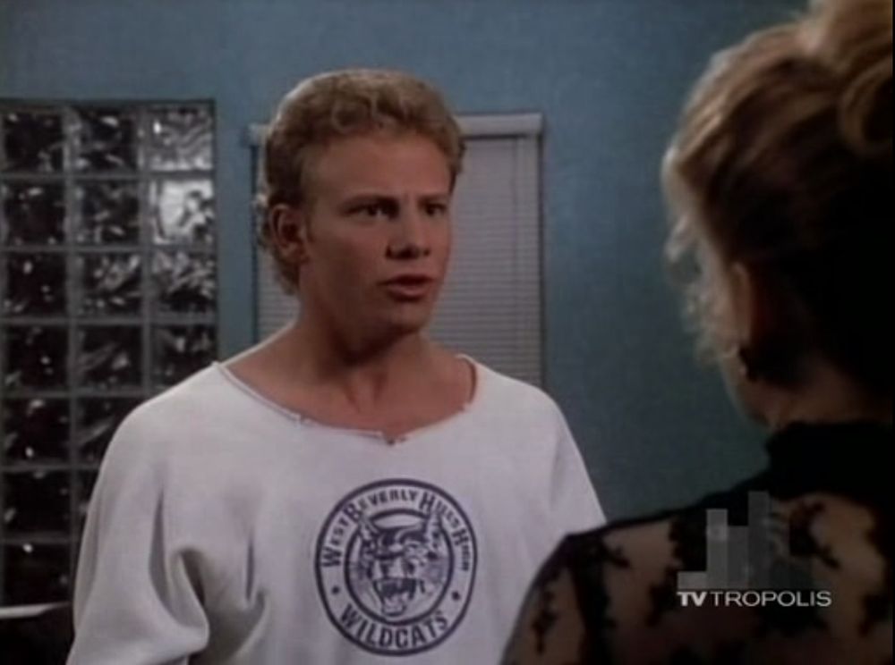 Glass block in Steve Sanders' bedroom on Beverly Hills: 90210