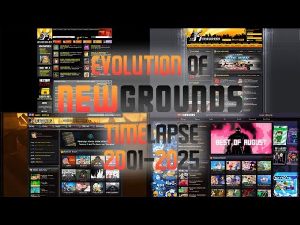 Evolution Of Newgrounds Timelapse (2001-2025)