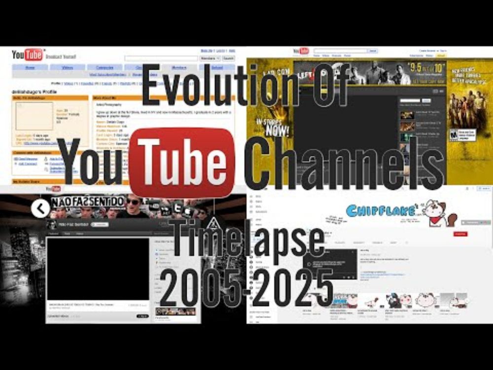 Evolution YouTube Channelpage Timelapse (2005-2025)