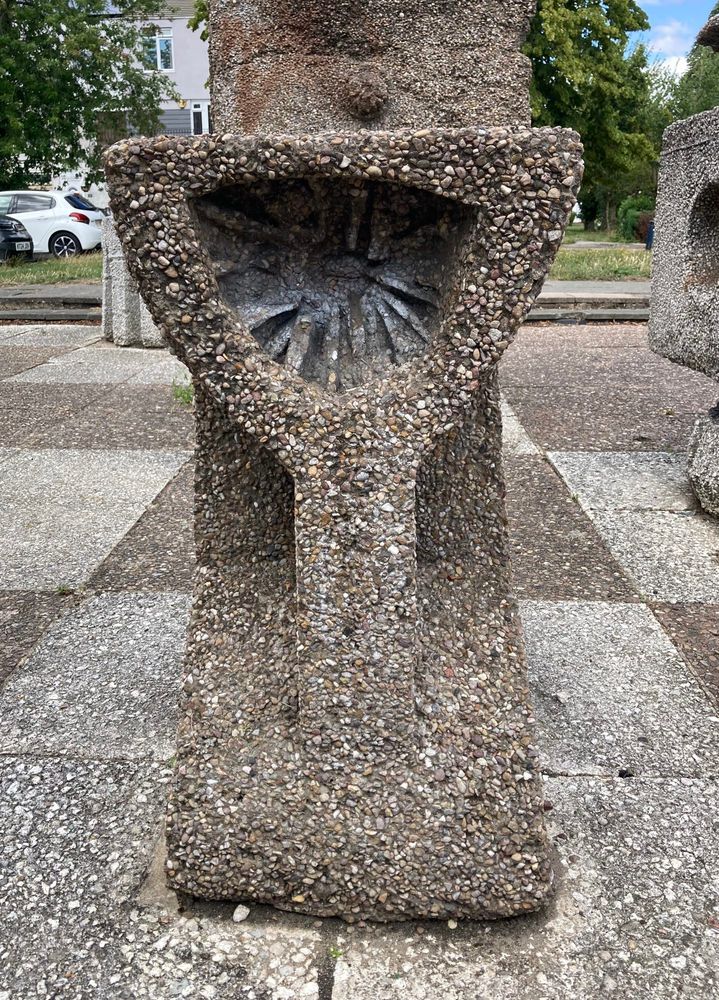Concrete chess piece