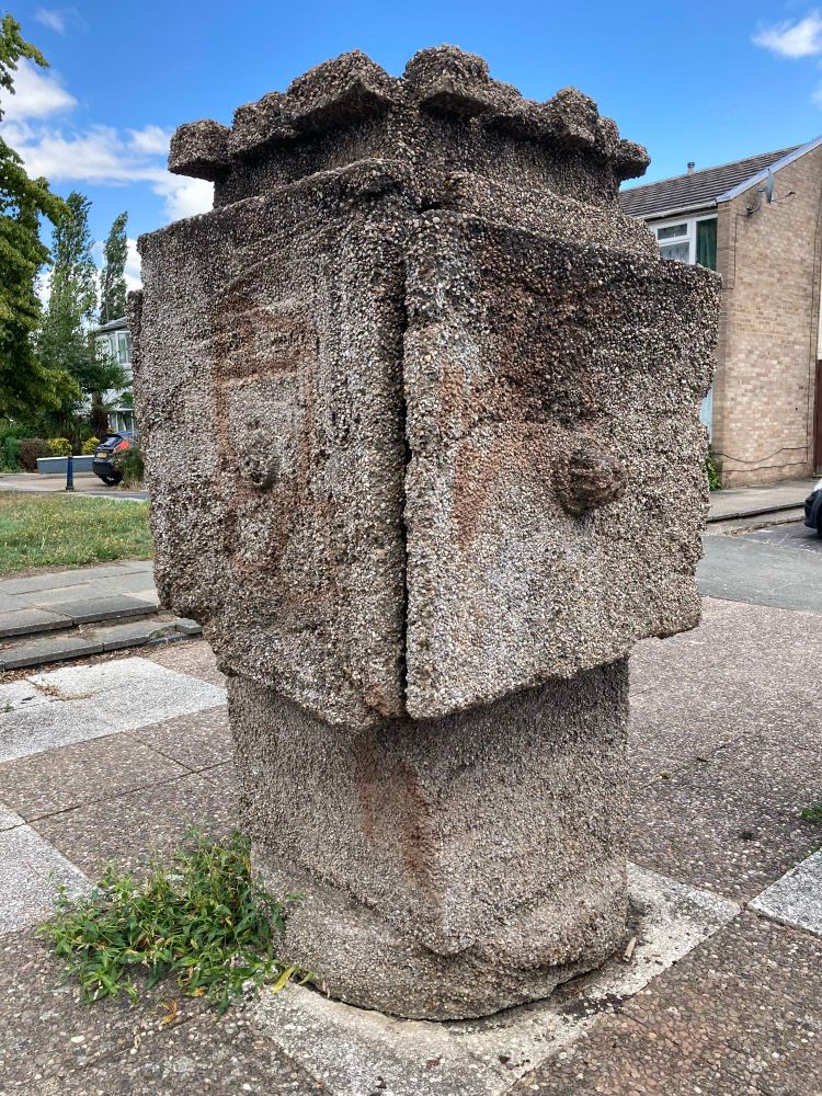 Brutalist chess piece