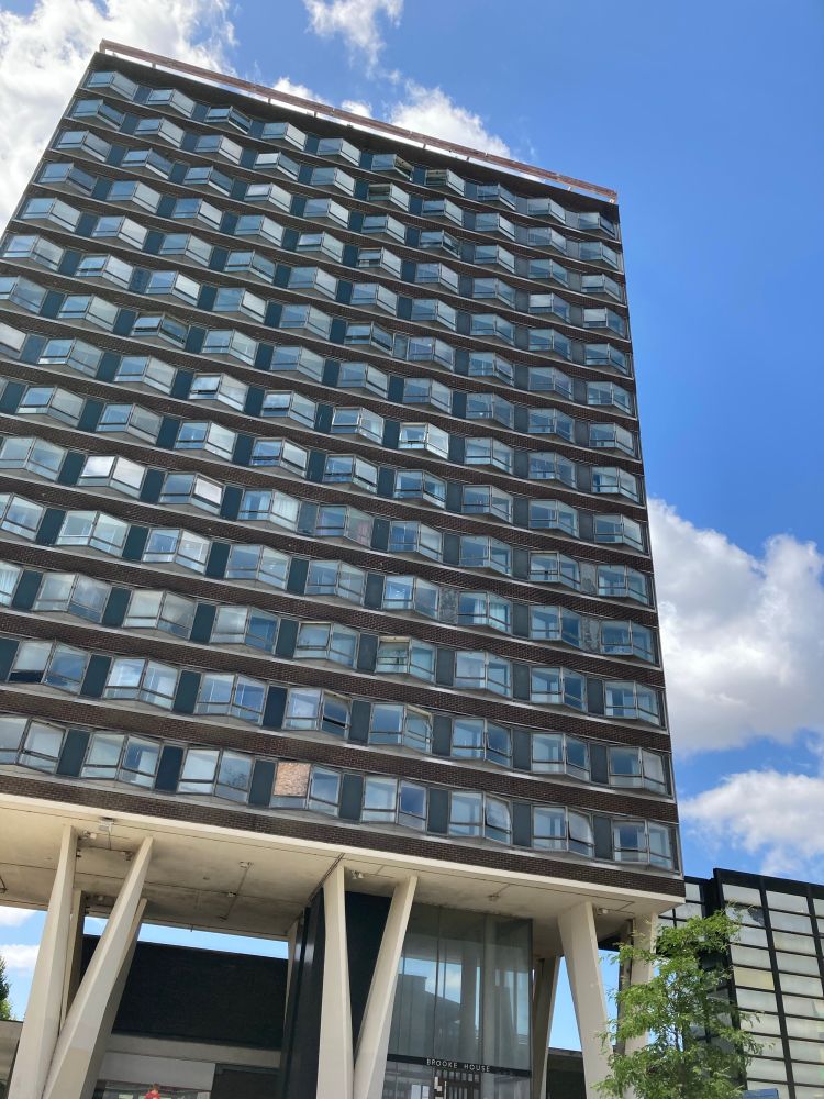 Brooke House, a stylish 14 storey tower on zig-zag legs