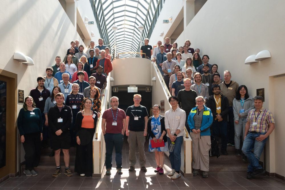 All participants of the FRISP 2025 conference standing on the steps inside the Arktikum museum 