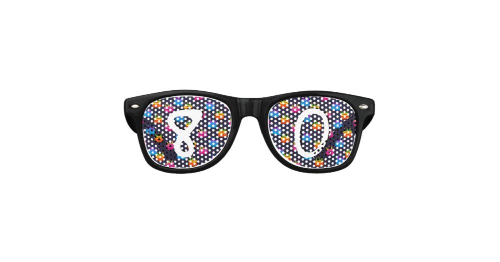 Happy 80th Birthday Retro Sunglasses | Zazzle