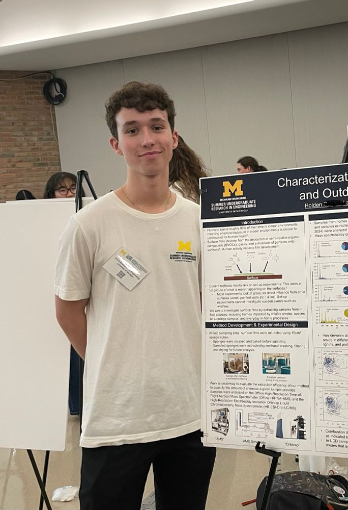 Holden presenting his poster on outdoor and indoor surface film composition.