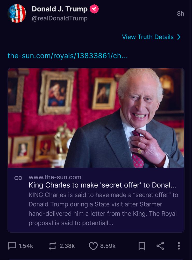 same article mentioned in previous truth social post again 