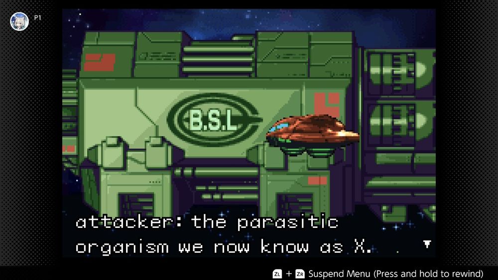 Screenshot from Metroid Fusion

...attacker: the parasitic organism we now know as X.