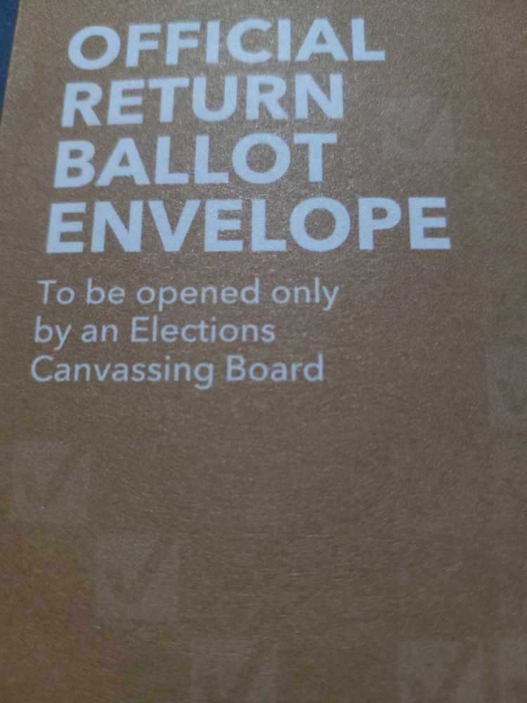 The envelope of a California Ballot