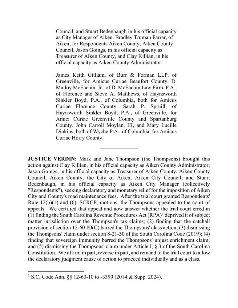 Page 2 of the opinion Mark G. Thompson v. Clay Killian