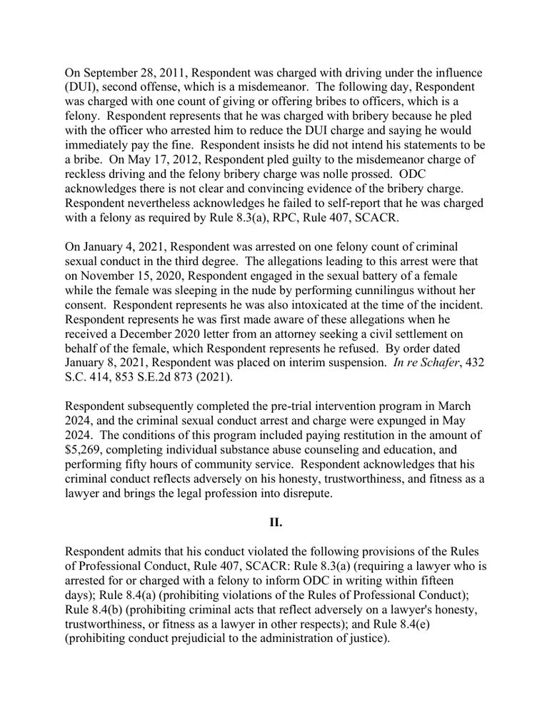 Page 2 of the opinion In the Matter of Edward Joseph Schafer