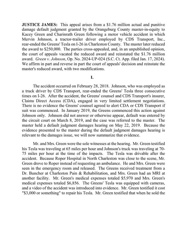 Page 2 of the opinion Kacey Green v. Mervin Lee Johnson