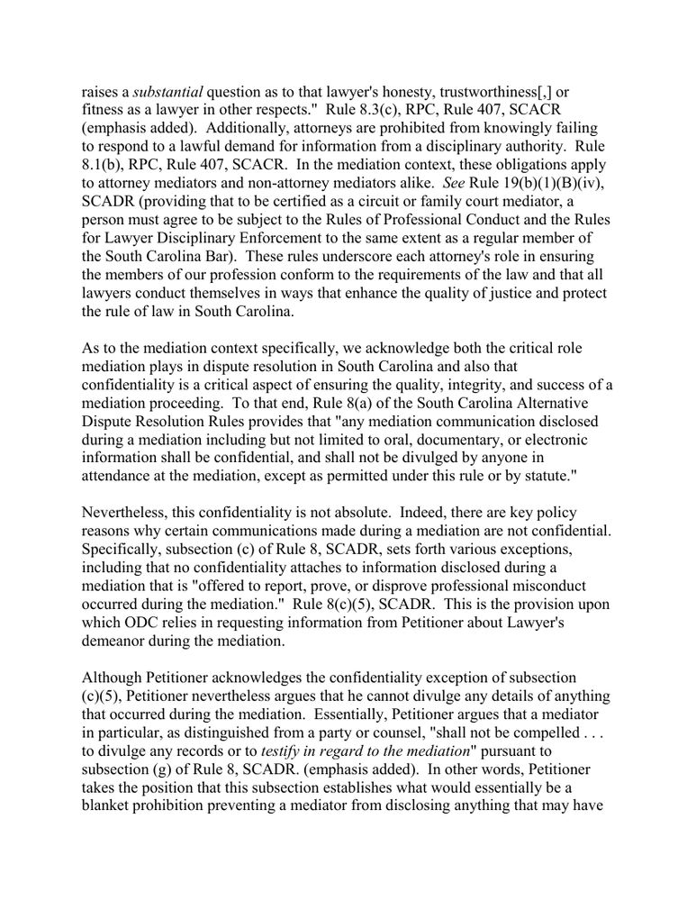 Page 3 of the opinion Anonymous Mediator/Attorney v. SC Office of Disciplinary Counsel,