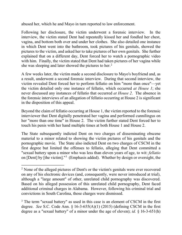 Page 3 of the opinion The State v. Charles Dent