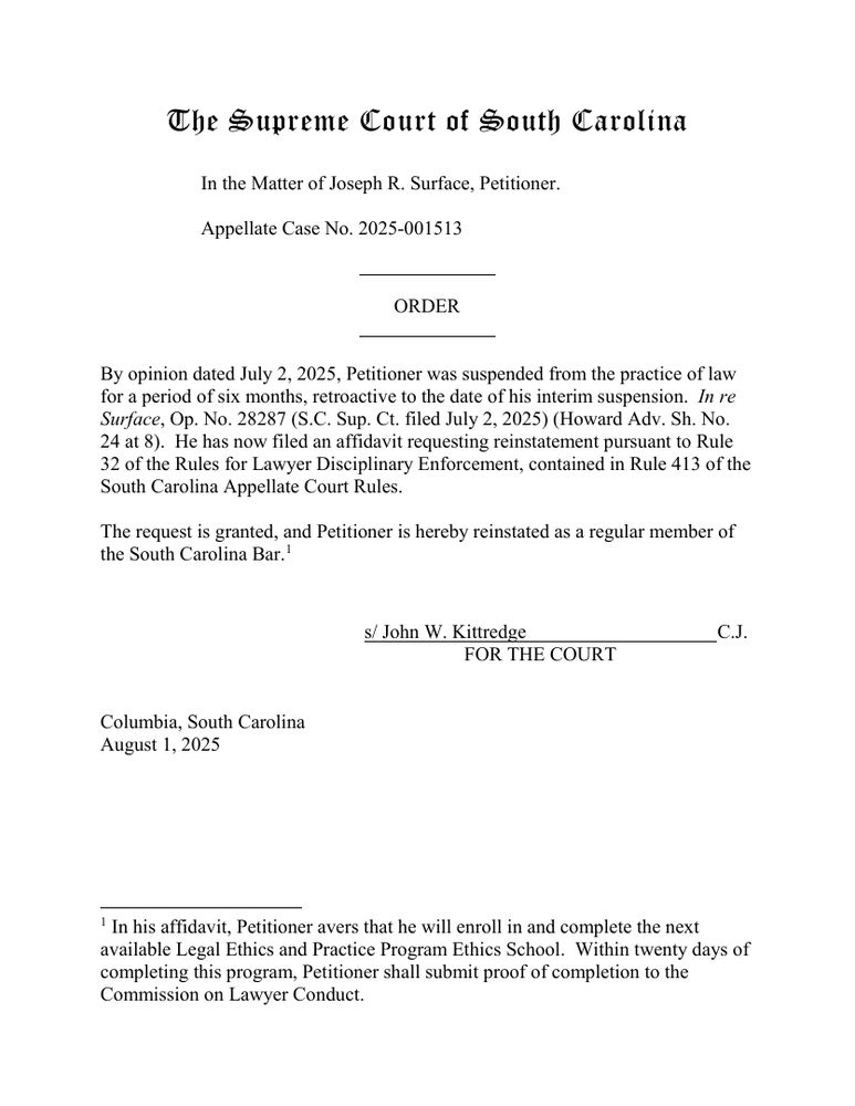 Page 1 of the order 2025-08-01-01