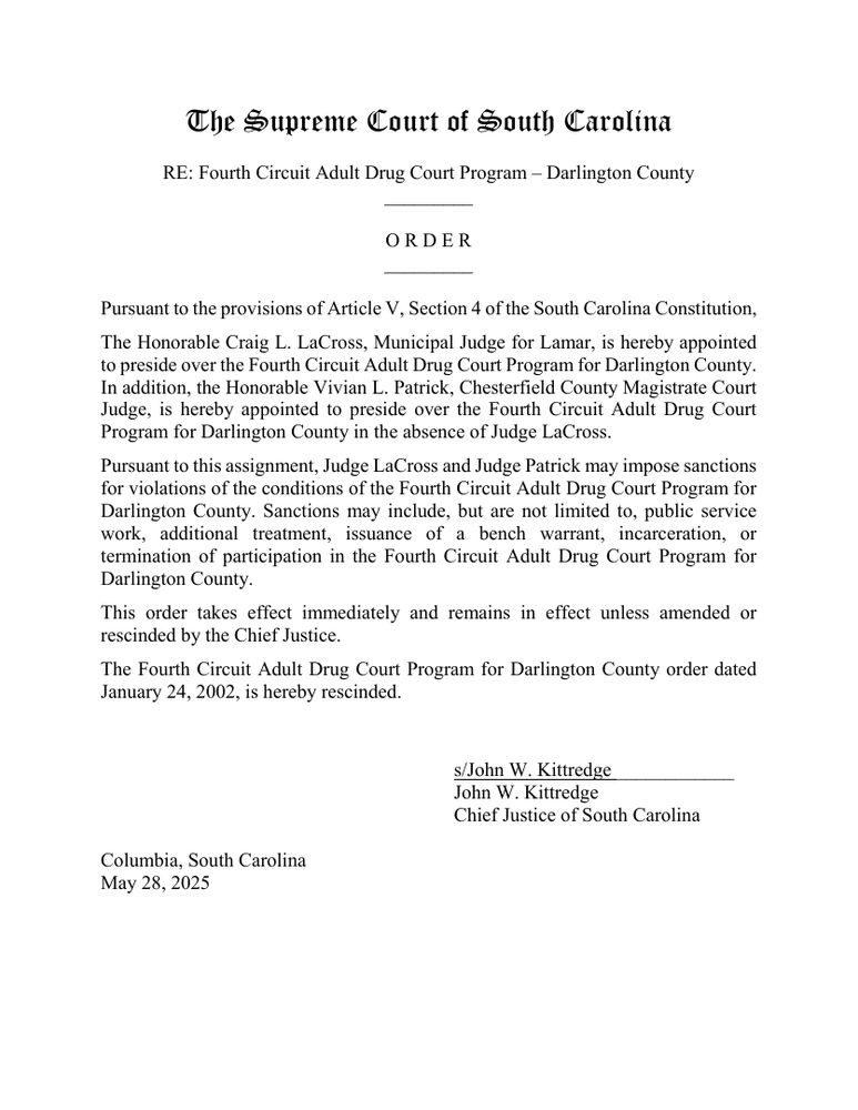 Page 1 of the order 2025-05-28-01