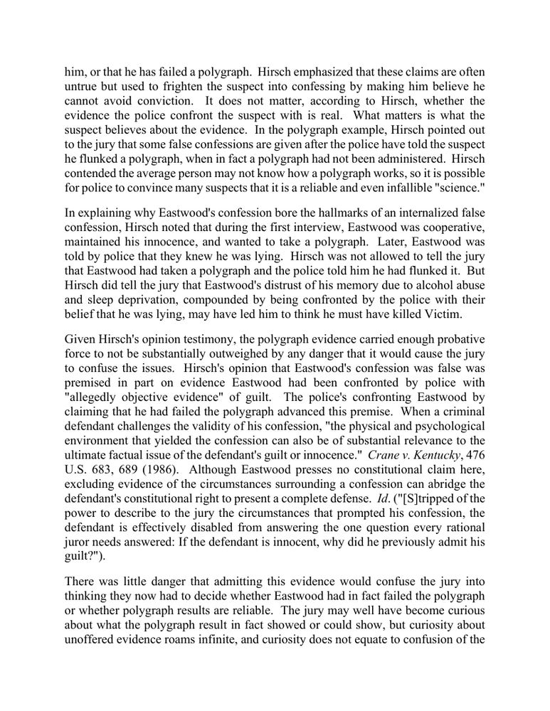 Page 4 of the opinion The State v. Kenneth Eastwood