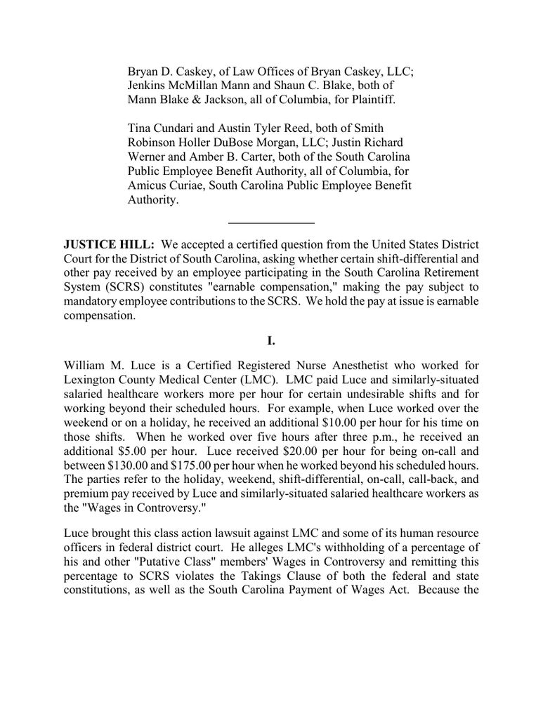 Page 2 of the opinion William M. Luce, et al. v. Lexington County Health Services District, Inc., et al.