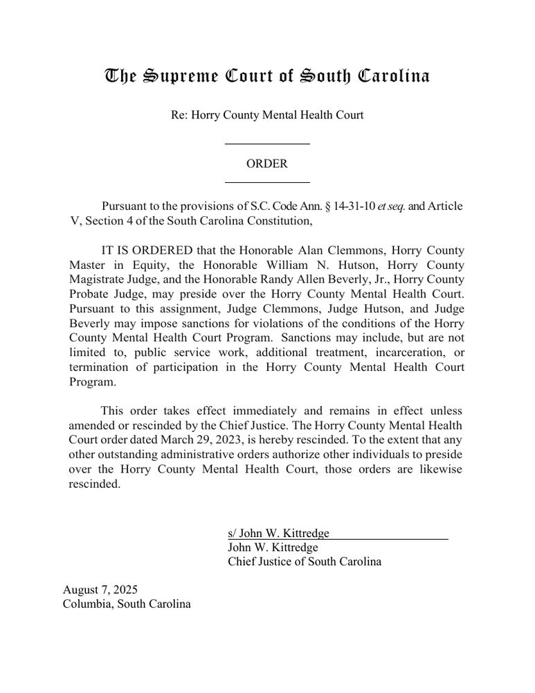 Page 1 of the order 2025-08-07-01