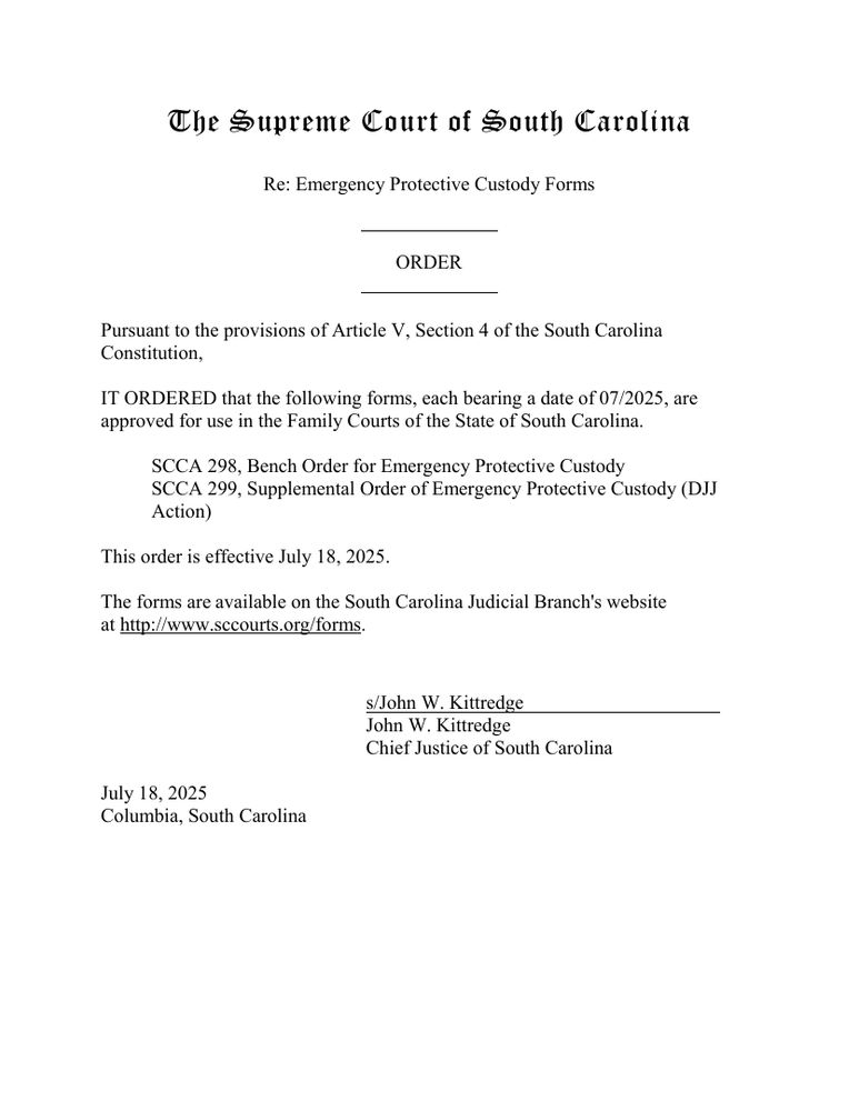 Page 1 of the order 2025-07-18-01