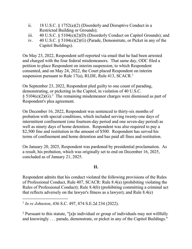 Page 2 of the opinion In the Matter of David Charles Johnston