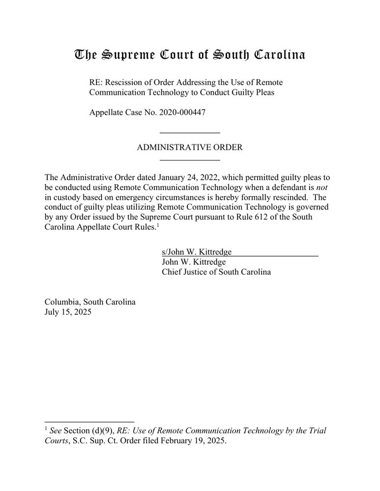 Page 1 of the order 2025-07-15-01