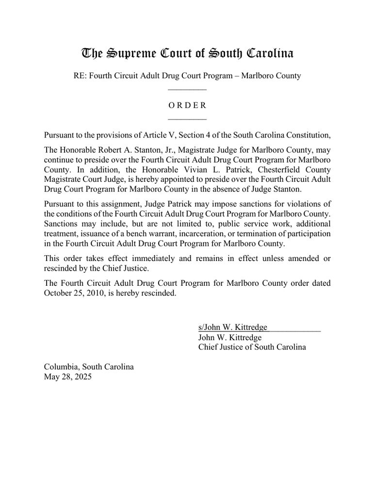 Page 1 of the order 2025-05-28-02