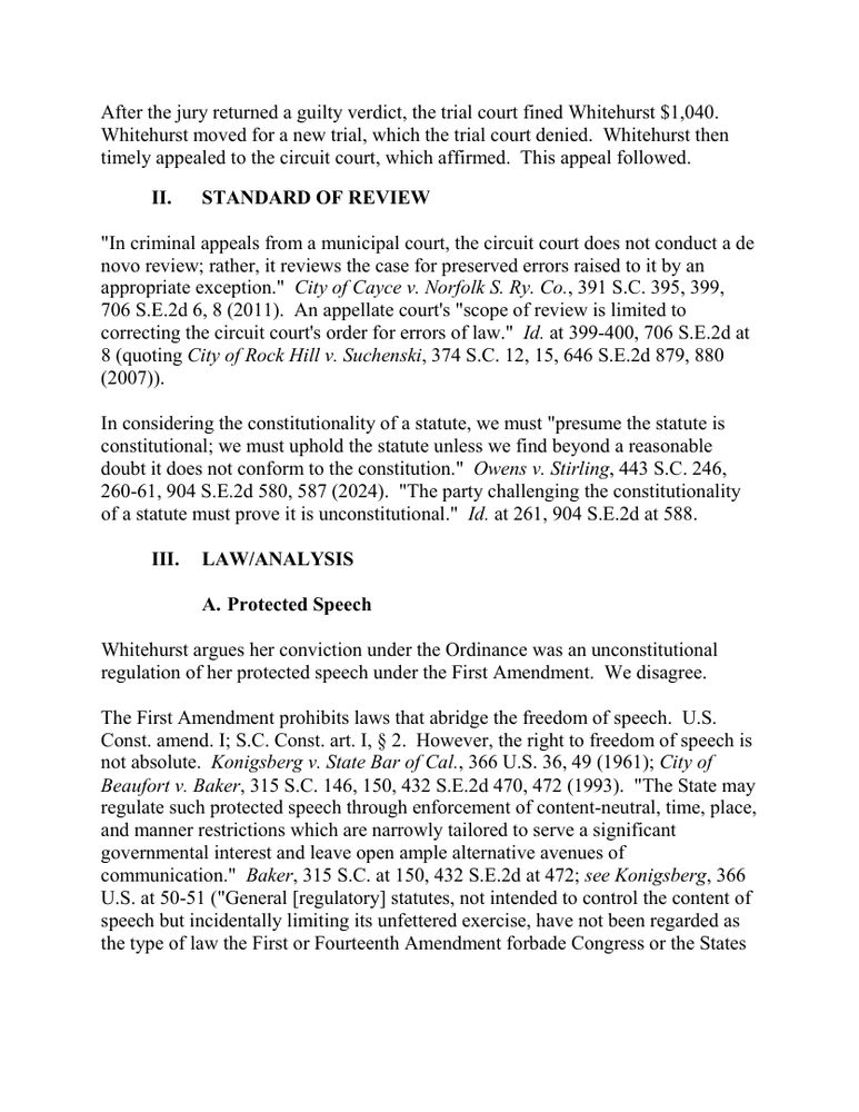Page 4 of the opinion Meredith Logan Whitehurst v. Town of Sullivan's Island