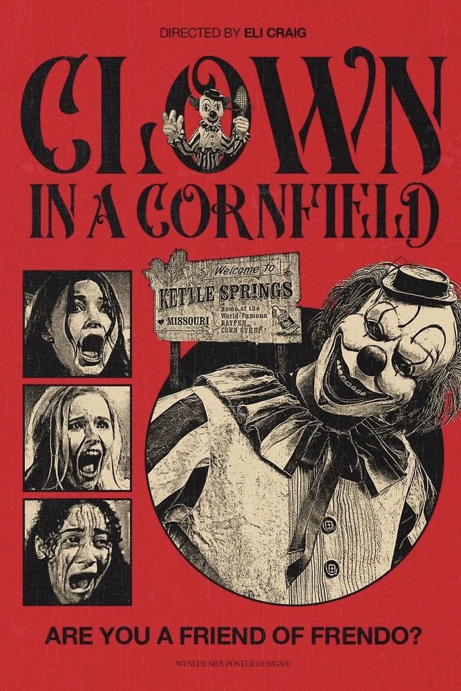 Clown in a Cornfield movie poster. 